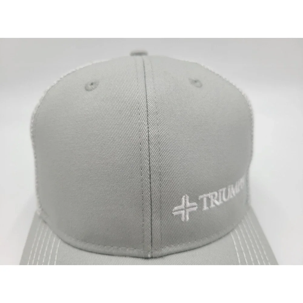 Triumph Brand Ahead Headgear Mesh Trucker Snapback Hat Cap Men Women Gray White‎
